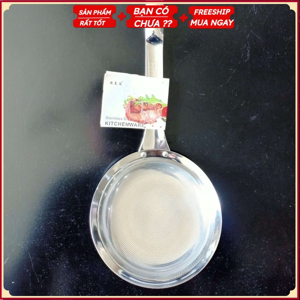 (CAO CẤP) Muôi Thủng Ăn Lẩu INOX 304 - Muỗng Ăn Lẩu Hàng Siêu Thị Đẹp - Vợt Đồ Chiên Tay Cầm Dày Dặn Chắc Chắn