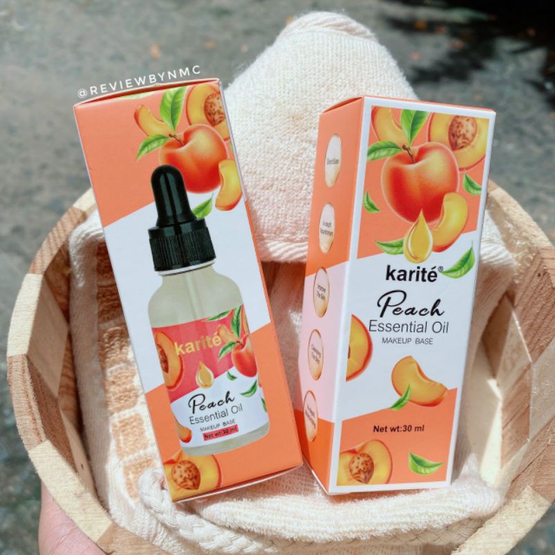Tinh dầu lót nền trang điểm Hương Đào Essential Oil makeup Base Karite Peach
