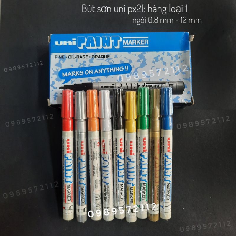 Bút sơn uni PX21-vẽ giày-vẽ lốp- bút repaint loại bé nét 0.8mm-1.2mm