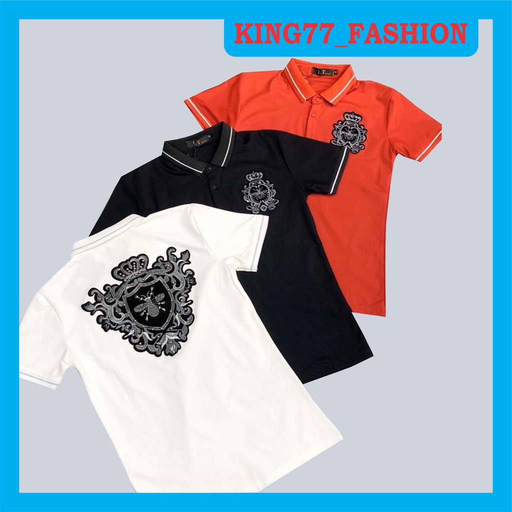 Áo thun nam cao cấp có cổ tay ngắn, áo polo nam thuê logo vải cotton co dãn dày dặn 3 màu