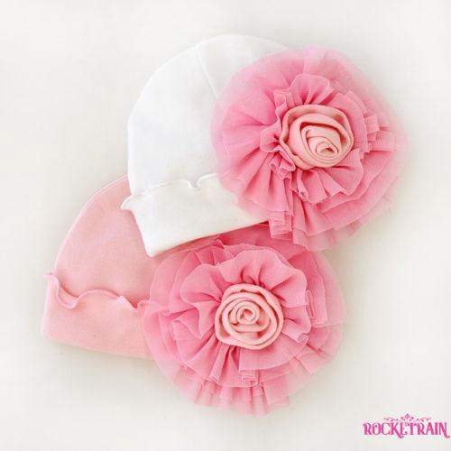 Mũ cotton in hoa dễ thương cho bé