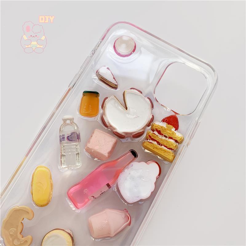 Dessert Handmade iPhone12 mobile phone case Xsmax/xr transparent iPhone7/8plus/11Promax protective cover