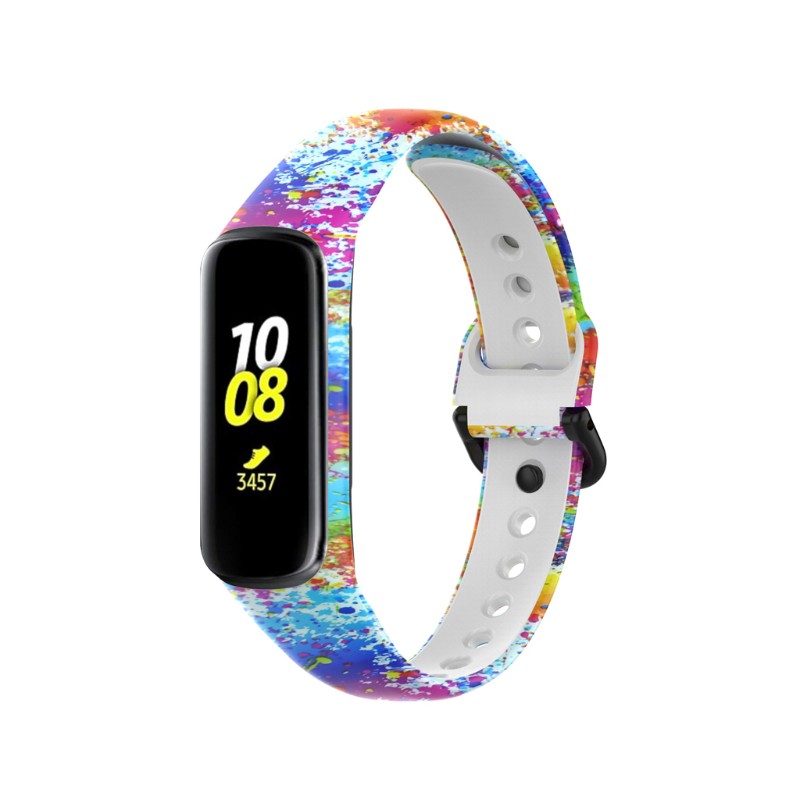 Dây Đeo Silicon Họa Tiết Hoa Cho Đồng Hồ Thông Minh Samsung Galaxy Fit 2 Sm-R220