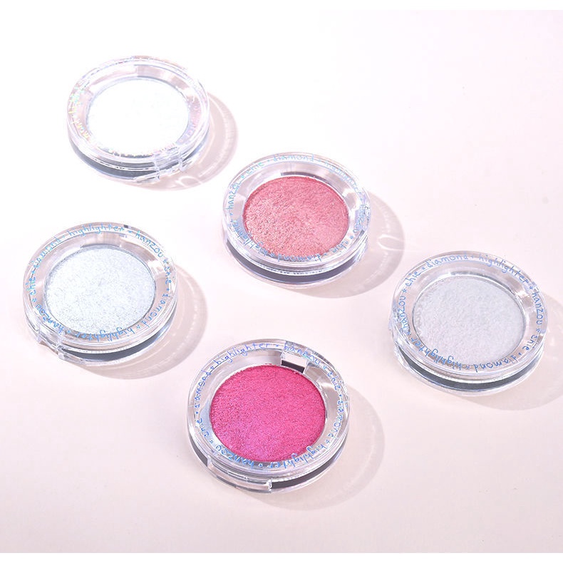 Phấn bắt sáng Highlight ô tròn ánh nhũ lấp lánh làm nổi bật tone da, Phấn nhũ bắt sáng kim tuyến lấp lánh hàng nội địa