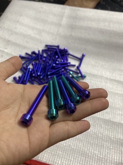 Ốc titan Gr5 dài 6li4p gắn gù,gác chân,lốc máy....