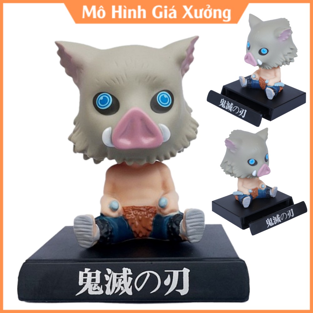 Mô Hình Hashibira Inosuke Chibi lắc đầu Thanh Gươm Diệt Quỷ -Kimetsu no Yaiba -Trang trí taplo ô tô - Trang trí bàn