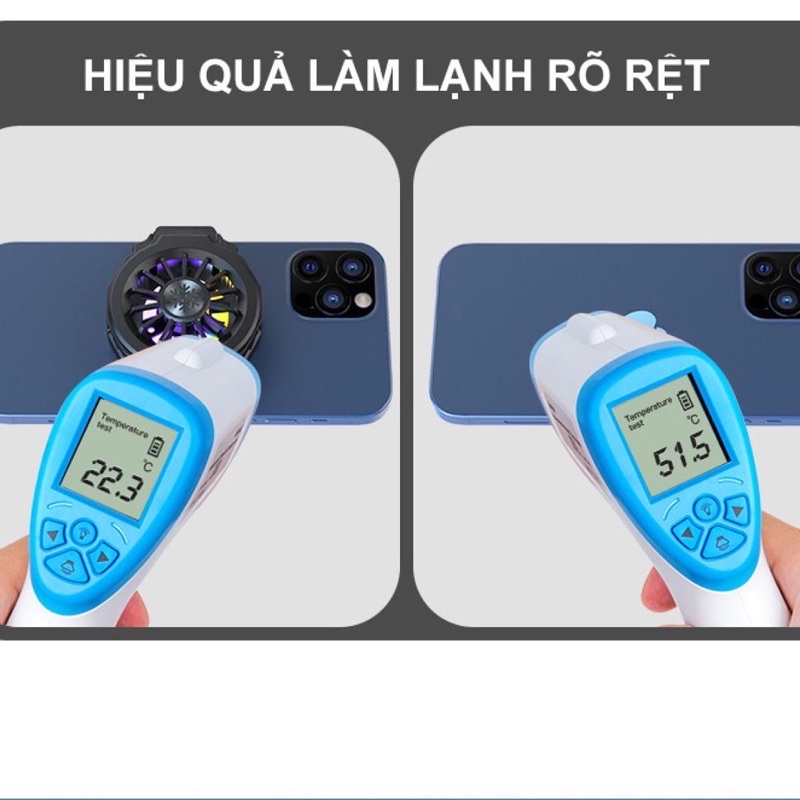 Quạt tản nhiệt điện thoại Cooling Pad RGB Quạt tản nhiệt gaming làm mát cực nhanh cho điện thoại, iPad, máy tính bảng