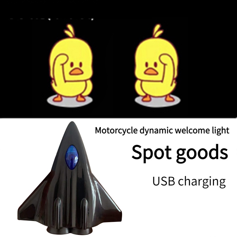 Đèn led chiếu hình nhân vật hoạt hình hiệu ứng laser trang trí xe máy/cửa xe hơi