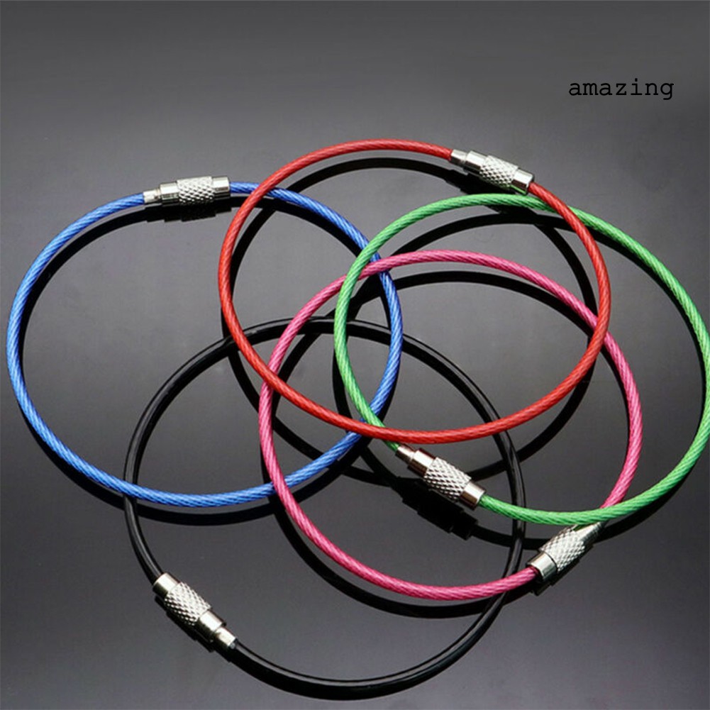 5/ 10 Móc khóa dây cáp bằng thép không gỉ