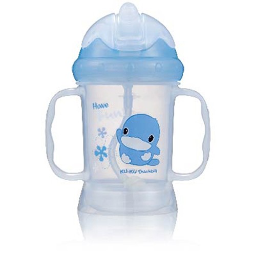 Bình tập uống chống sặc cho bé ống hút silicone có tay cầm nhựa PES kuku ku5462 220ml