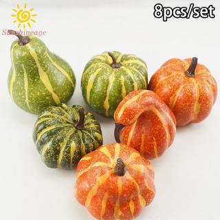Set 8 Quả Bí Ngô Giả Dùng Trang Trí
