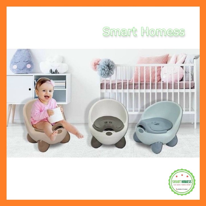 Bô Ghế Cho Bé Đi Vệ Sinh Có Tựa Nắp Đậy Tháo Rời Ghế Bô Gấu Tiện Ích An Toàn Cho Trẻ Loại Cao Cấp Hokori Việt Nhật