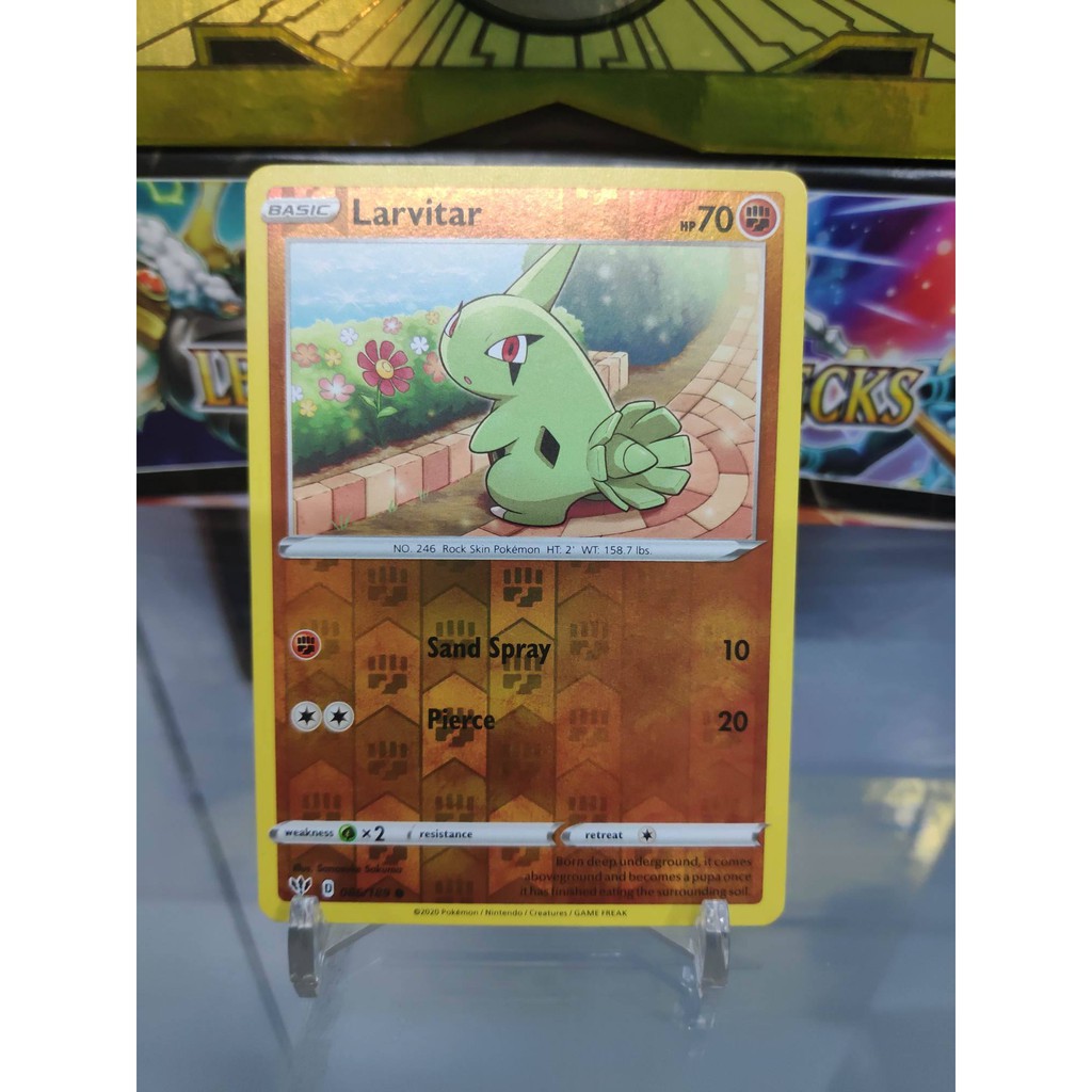 [ Dưa Hấu Yugioh ] Lá bài thẻ bài Pokemon Larvitar
