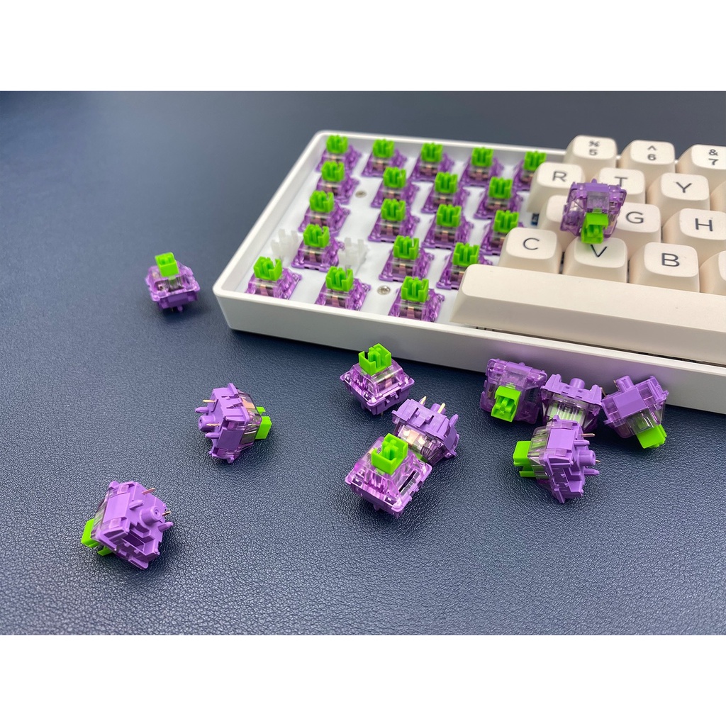 Công tắc - Jelly Green Switch - Linear 5pin Pre-lubed Thay thế bàn phím cơ