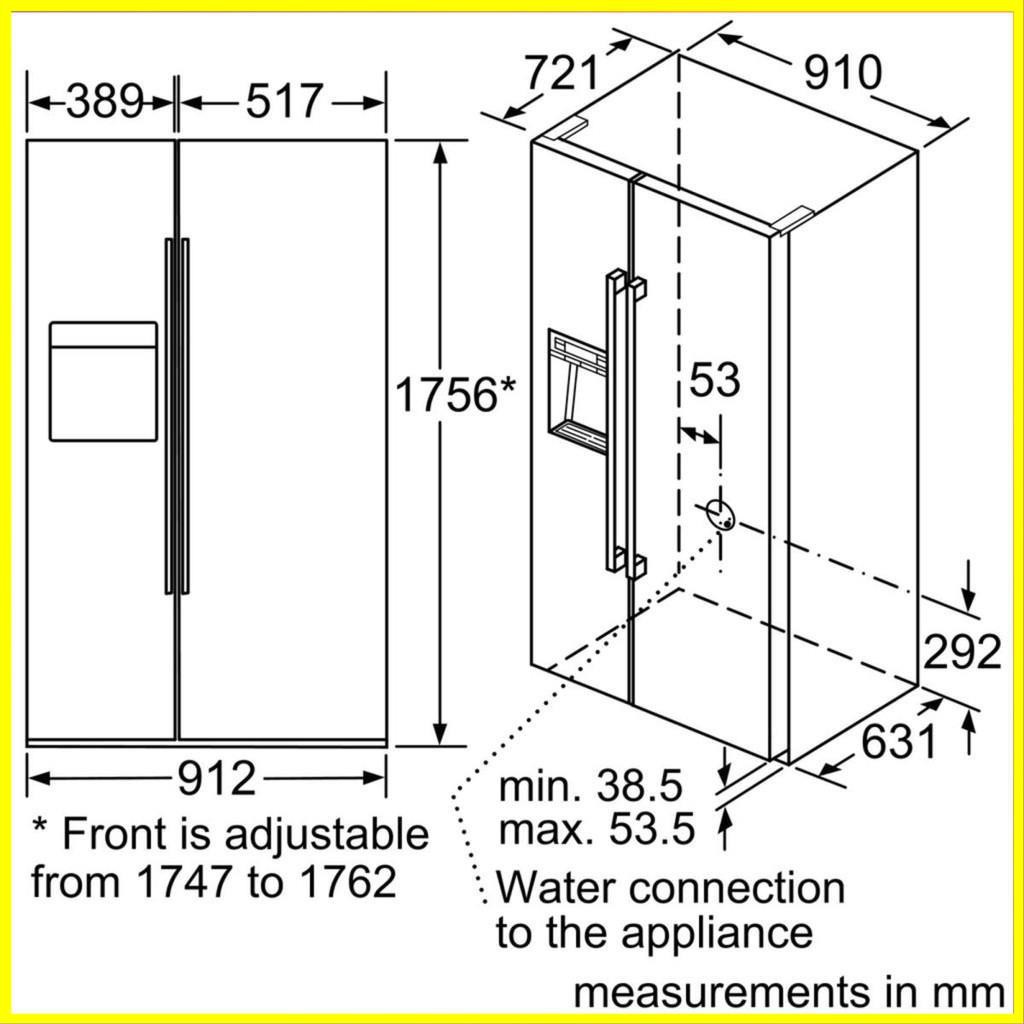 Tủ Lạnh Side By Side Bosch KAD92HI31 - Seri 8 TGB nhập khẩu nguyên chiếc ( Cam Kết Chính Hãng )