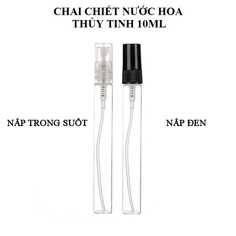 Bộ chai chiết nước hoa thủy tinh mini dạng xịt 10ml