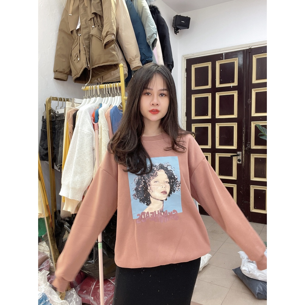 Áo nỉ bông in hình cô gái tóc xù 1534 IMES SHOP | BigBuy360 - bigbuy360.vn