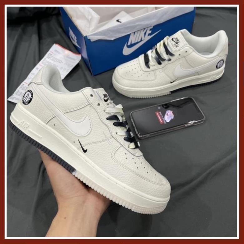 [FreeShip+ Hàng Xịn] GIÀY AF1 BROOKLYN CREAM SIÊU CẤP, GIẦY AF1 TRẮNG KEM ÂM DƯƠNG DÂY HAI MẦU