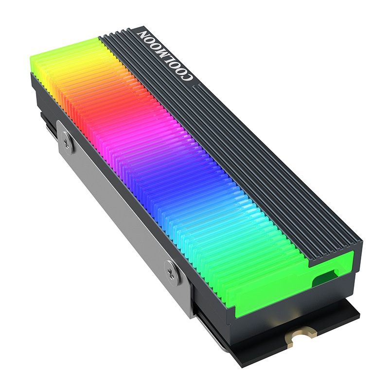 Tản nhiệt SSD M2 2280 kèm LED ARGB Coolmoon Sync mainboard hoặc Coolmoon hub