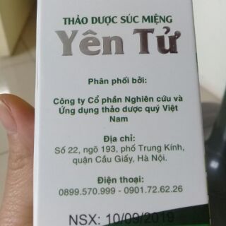 THẢO DƯỢC SÚC MIỆNG YÊN TỬ