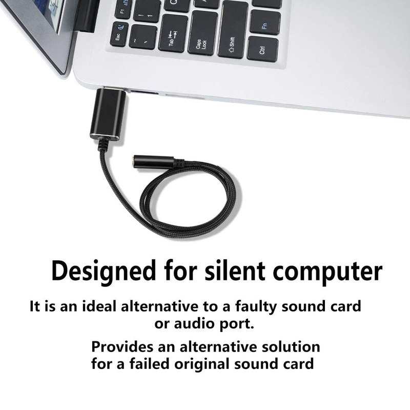 Dây Cáp Chuyển Đổi Thẻ Âm Thanh Nổi Đầu Cắm USB Sang Cổng Cắm Tai Nghe 3.5 mm Chất Lượng Cao