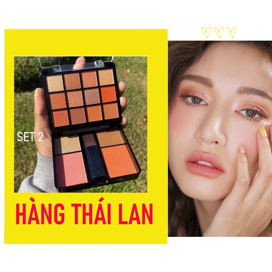 [ An Toàn ] Set Phấn Mắt-Má Hồng-Tạo Khối Sivanna Hello Perfect HF5016