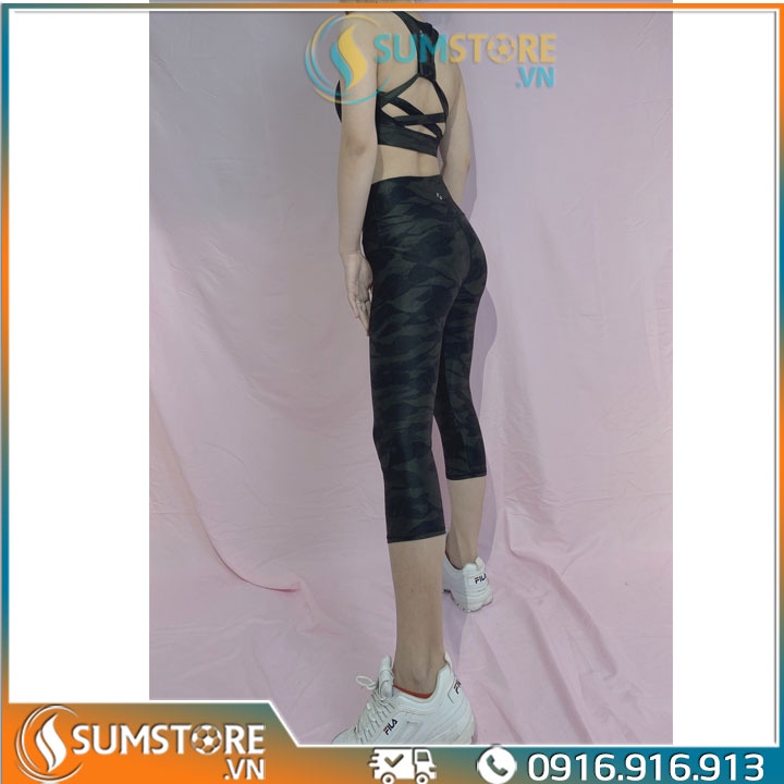 Bộ Đồ Tập Lửng Nữ Áo Bra Đan Dây Chéo – S004 - Quần Áo Thể Thao Nữ Mẫu Mới