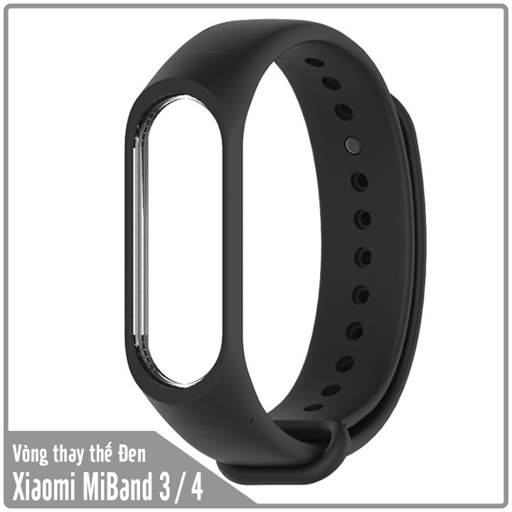 Vòng thay thế Xiaomi Miband 3 / 4 Mijobs Full Đen