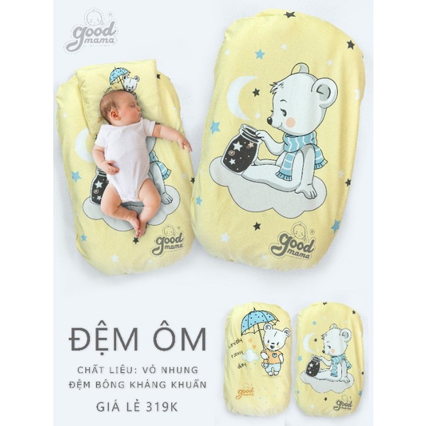 [Mã LTBAUAB6 giảm 7% đơn 99K] Đệm ôm ngủ nhung cho bé Goodmama