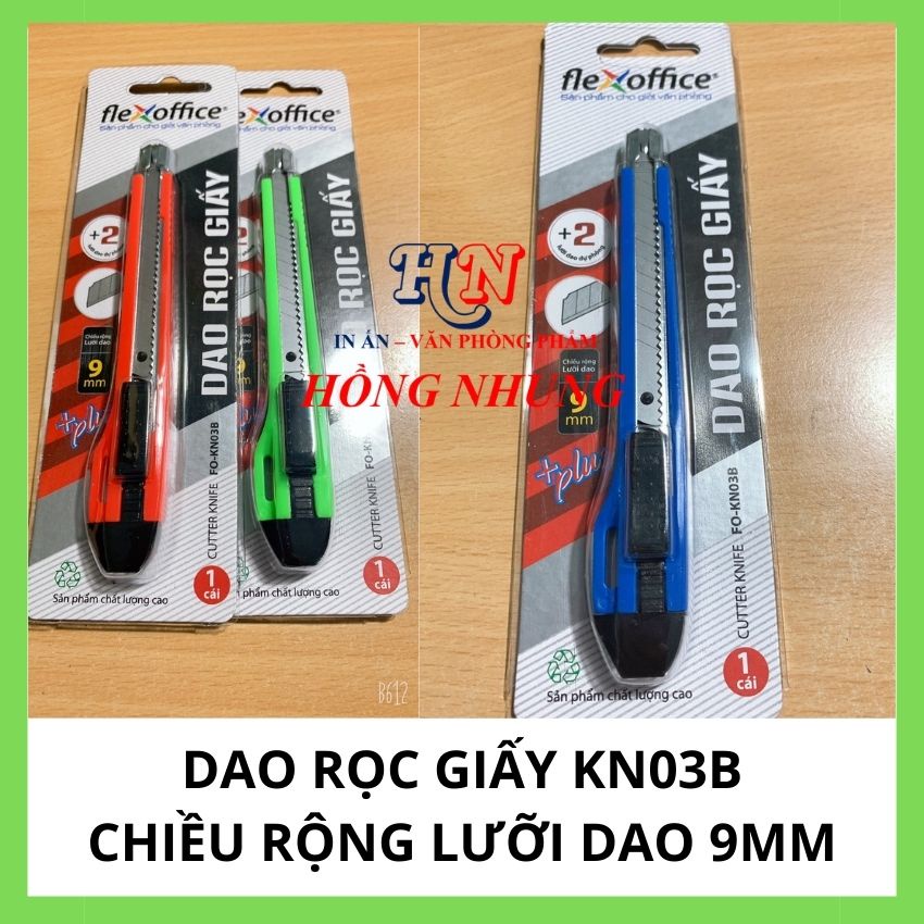 DAO RỌC GIẤY KN03B, CHIỀU  RỘNG LƯỠI DAO 9MM