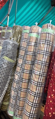 Vải lụa giấy siêu nhẹ kẻ