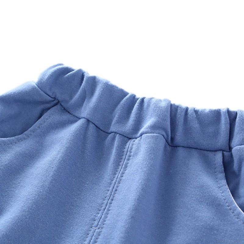 Bộ áo sát nách in chữ và quần short cho bé trai