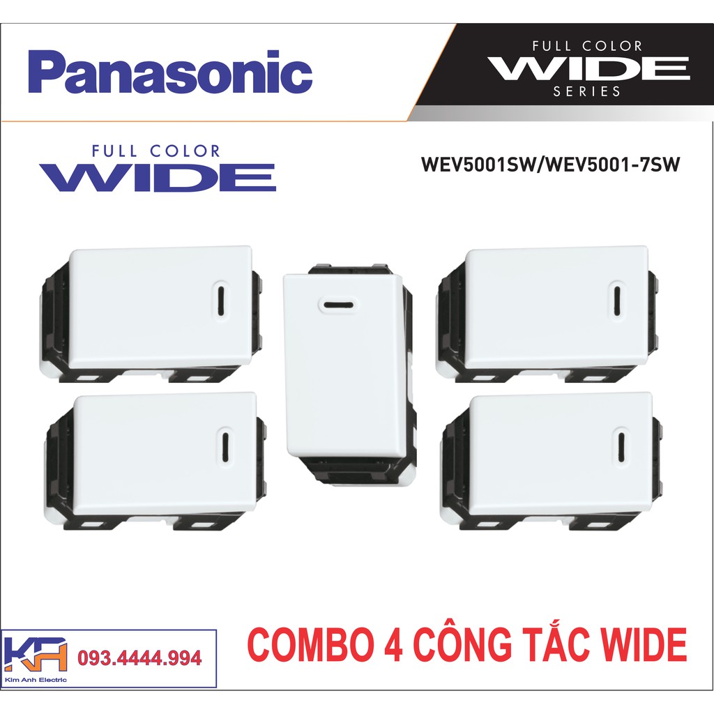 5 công tắc panasonic dòng Wide