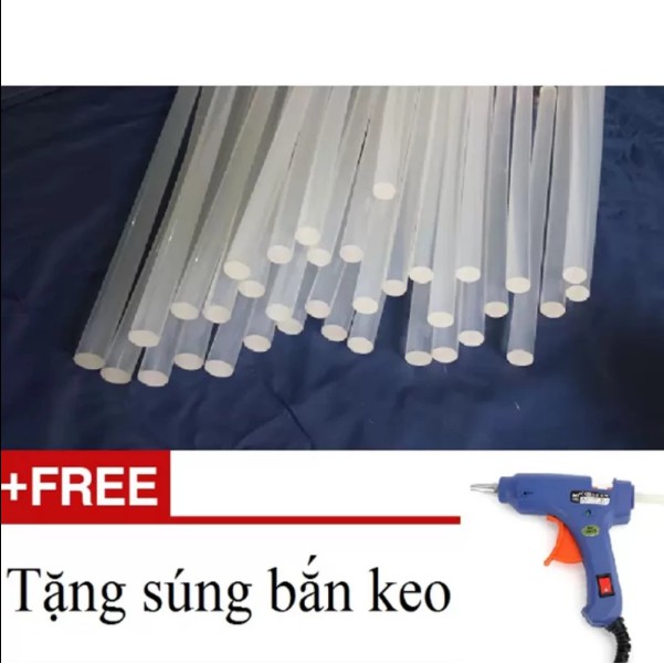 Súng bắn keo 20w tặng 10 thanh keo nến dài 25cm