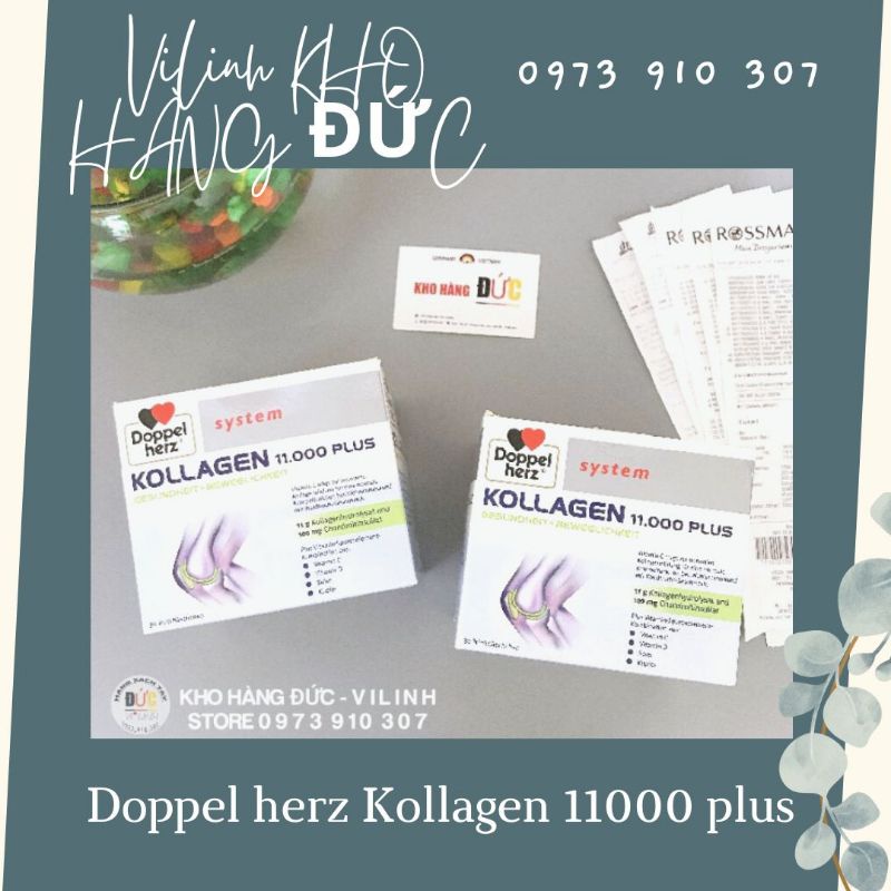 [Bill Đức] Collagen Thủy Phân Doppelherz Kollagen 11000 Plus, 30 x 25 ml