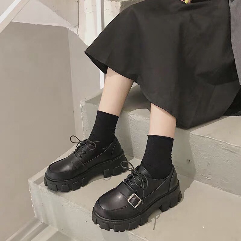 [ORDER] Giày bốt bôt boots thấp cổ ulzzang đế cao quai ngang cá tính (ảnh thật ở cuối)
