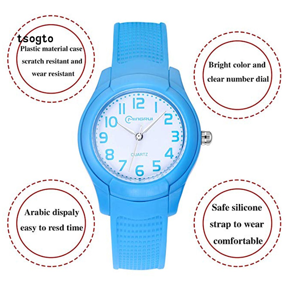 Đồng Hồ Đeo Tay Dây Silicon Mềm Chống Nước Cho Bé