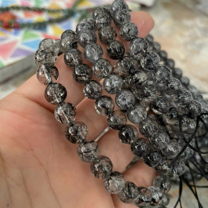 Vòng Tay Nữ T.Anh Tóc Đen Size 7mm