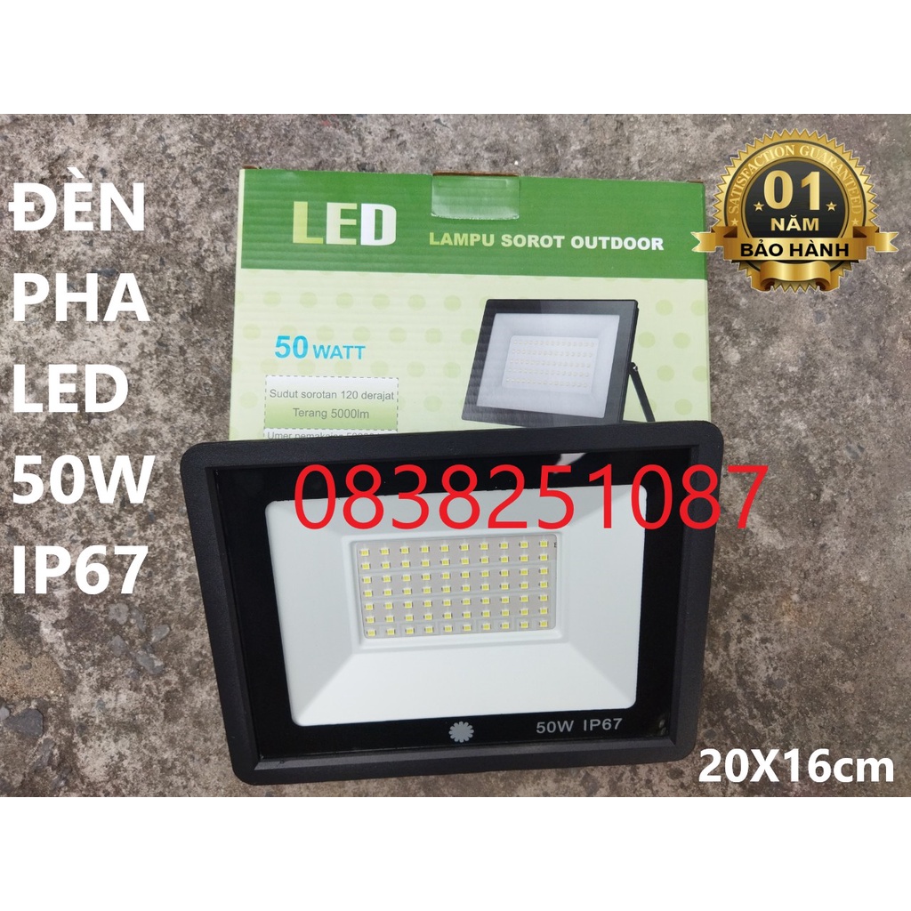 Đèn led pha 50w/30w/20w/10w siêu sáng Chuyên lắp Ngoài trời Ánh sáng Trắng/Ánh Sáng Vàng