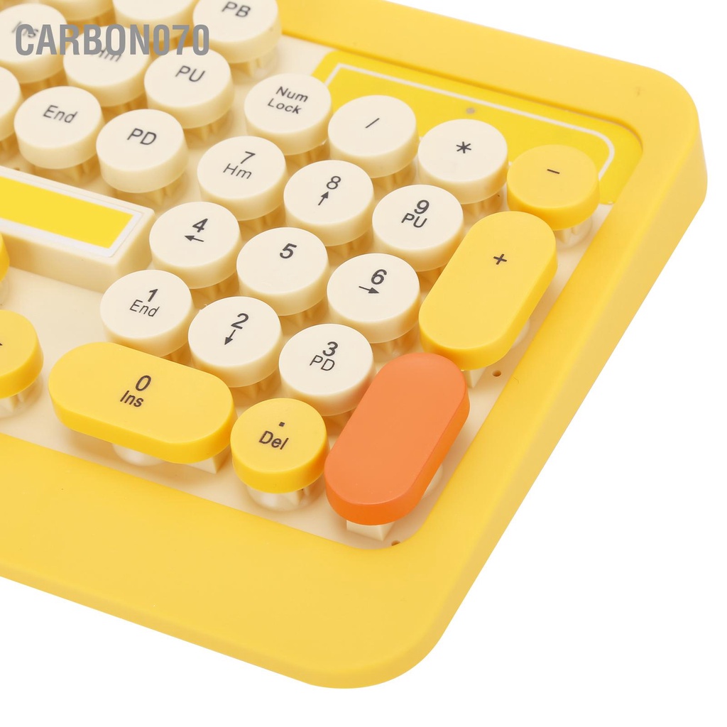 [Hàng HOT] K68 Bộ bàn phím Chuột không dây Punk Hoạt hình Vịt vàng dễ thương tương thích máy tính, laptop, pc【Carbon070】