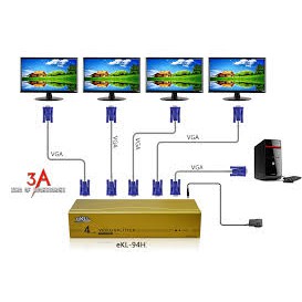 Bộ chia màn hình VGA 1 vào 4 ra [Rẻ nhất]