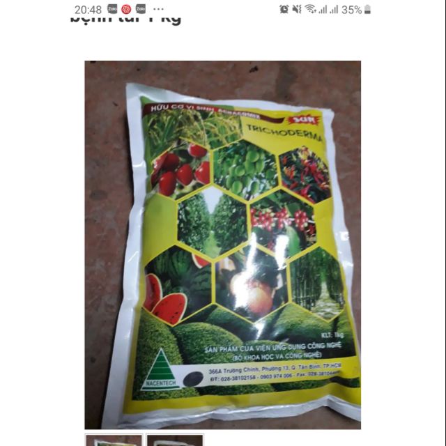Men trichoderma ủ phân cá phân chuồng gói 1kg