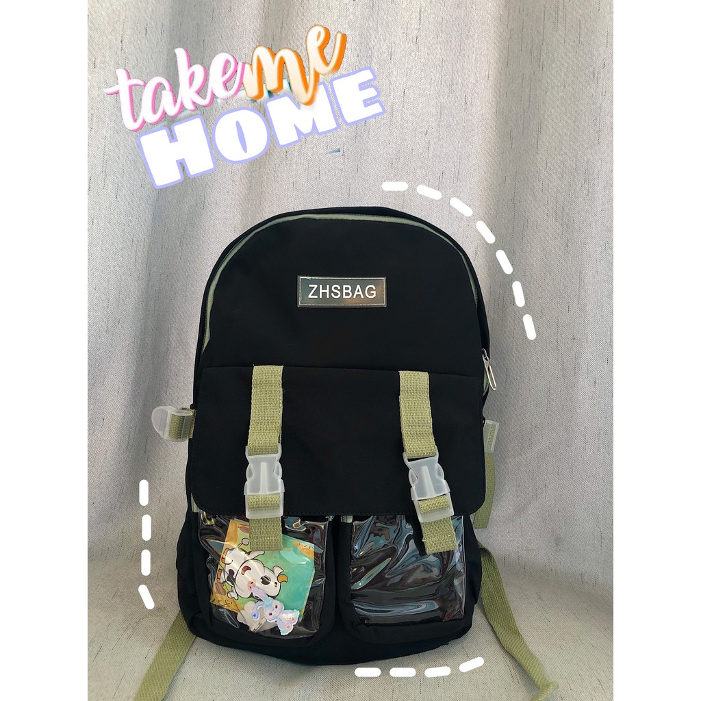 [HOT TREND] BALO ĐI HỌC TRONG SUỐT🎒 FREE SHIP🎒 BALO UNISEX HÀNG CHẤT LƯỢNG CAO (ẢNH+VID THẬT)- TẶNG KÈM ICON ĐÍNH BALO