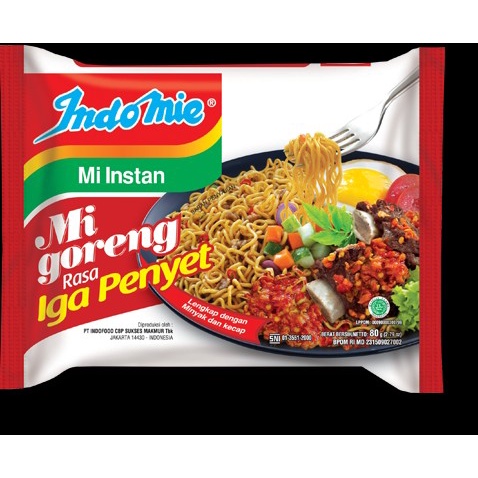 Thùng 40 Gói Mì Xào Khô Indomie Mi Goreng Rasa Iga Penyet Vị Sườn 80g | BigBuy360 - bigbuy360.vn