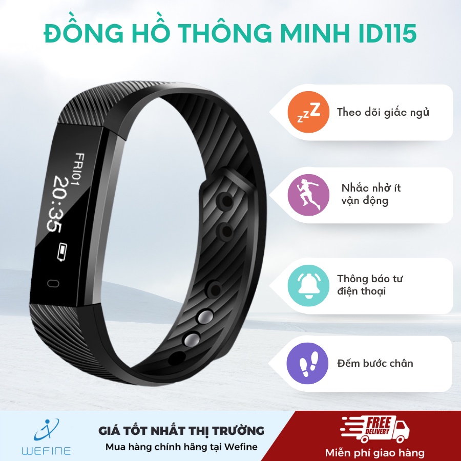 ĐỒNG HỒ, VÒNG ĐEO TAY THÔNG MINH ID115