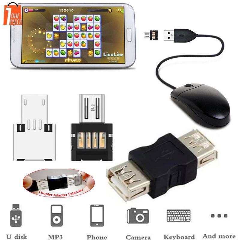 Bộ chuyển đổi USB Type B sang Type A cho điện thoại Android màu đen