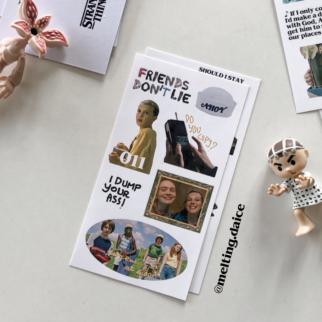 Daice || 'stranger things’ sticker - set nhãn dán phim 'cậu bé mất tích' trang trí