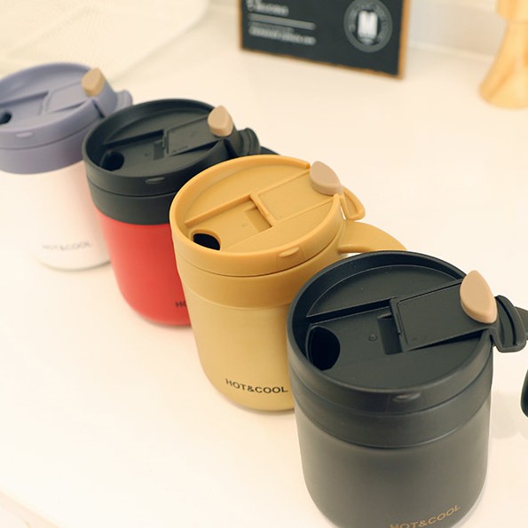 Bình Giữ Nhiệt 350Ml Hai Lớp Bằng Thép Không Gỉ, Bình Chân Không Giữ Nhiệt Cách Nhiệt Có Tay Cầm Lamita bgn02