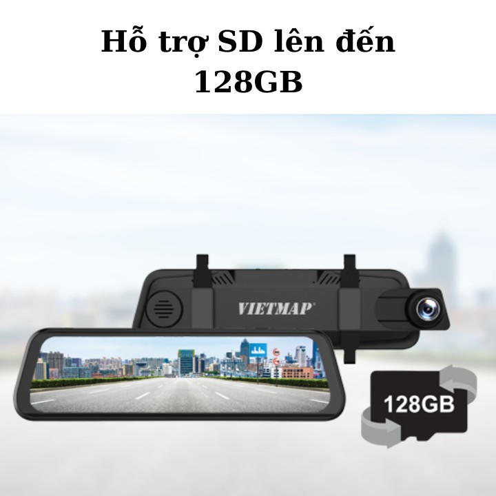 Camera Hành Trình Ô Tô VIETMAP G39 - Màn Hình Gương Điện Tử, Cảnh Báo Bằng Giọng Nói, Ghi hình Trước & Sau Full HD 1080P