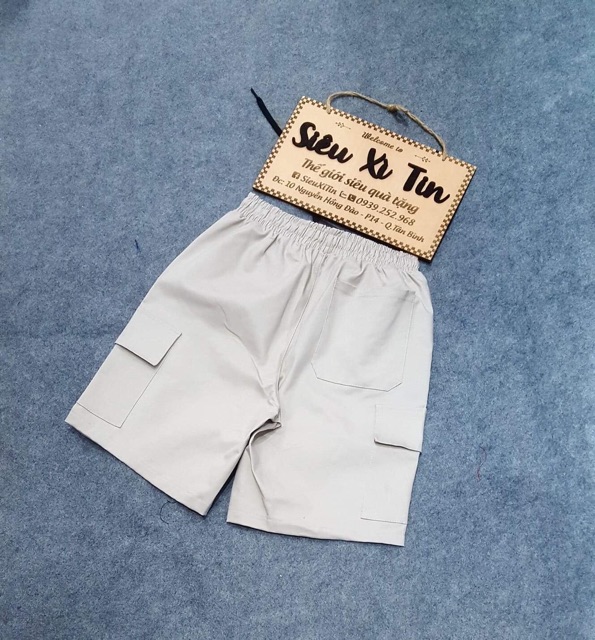 Quần short túi hộp, short kaki túi hộp